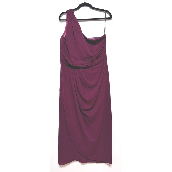NWT City Chic One Shoulder Dress‎ Size 14 Cocktail Luxury Minimalist Elegance - Picture 1 of 7